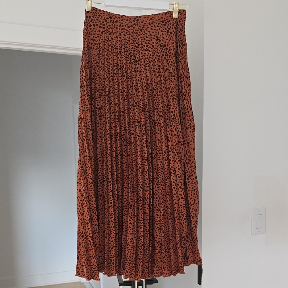 Pashmina Rust and Black Maxi Skirt